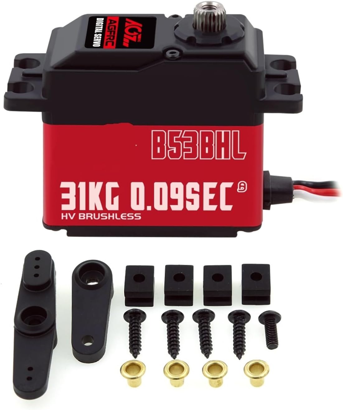 B53BHL V2 B53CHL V2 31KG 32KG Magnetic Coreless Torque Fast Speed Programmable Brushless Standard RC Servo 1Pcsa(B53CHL V2 32kg)