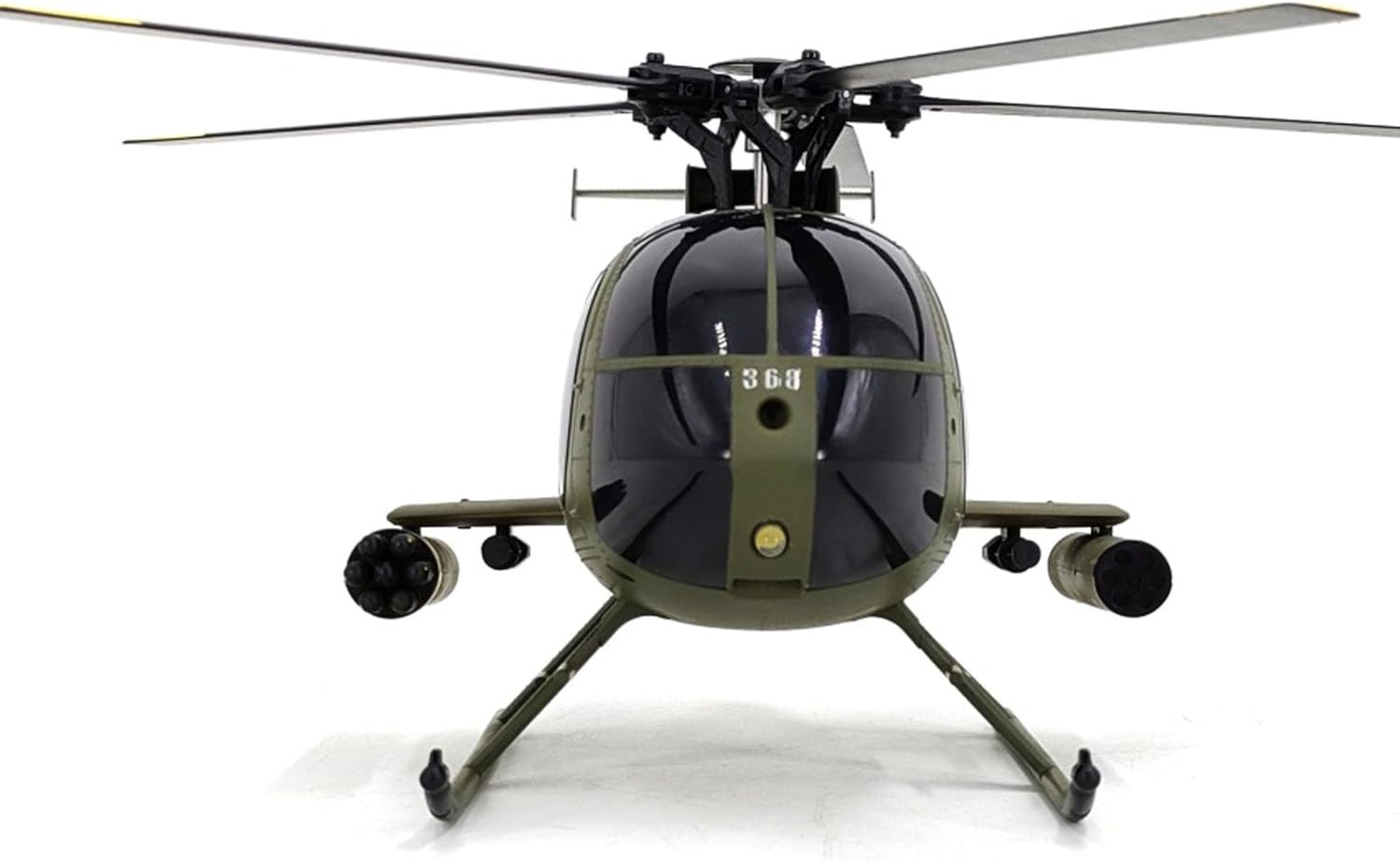 335MM MD500 C189 Remote Control Helicopter Add Optical Flow Positioning RC Aircraft 2Batteries RC Heli Single Rotor No Ailerons Maintain Altitude Hover Green RTF