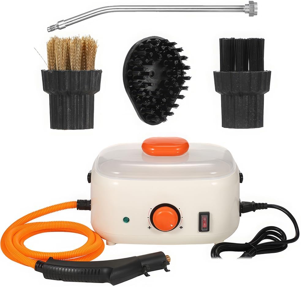 Handheld Steam Cleaner, 2500w High-Pressure Steam, 1500ml Large Water Tank, 6 Adjustable Steam Levels, Multi-Scene Cleaning Brush Head (White)