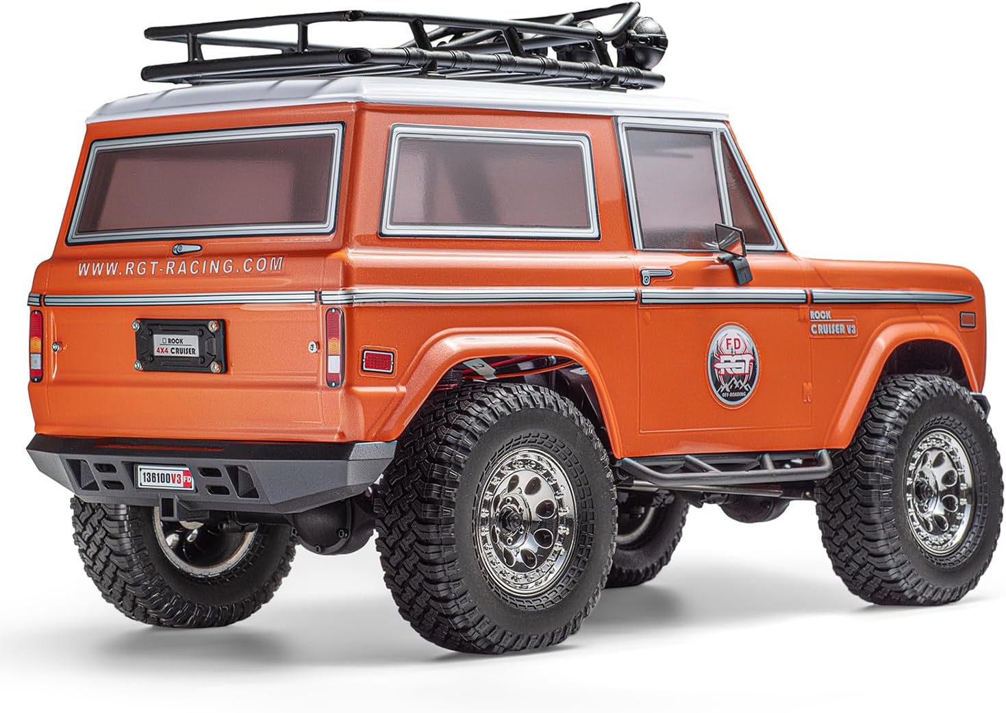 RGT RC Crawler 1:10 4wd Off Road Truck Rock Cruiser RC-4 Remote Control Car 4x4 Hobby RC Car Toy 136100V3FD Orange