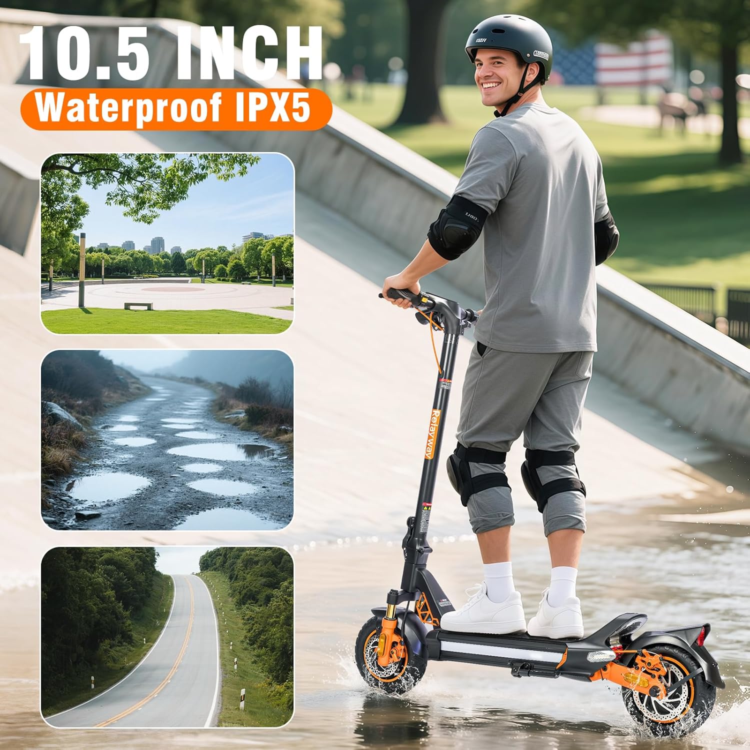 Off Road Electric Scooter Long Range, Fast Electric Scooter 30 Mph Speed, Heavy Duty 300+ lb Capacity & Dual Suspension