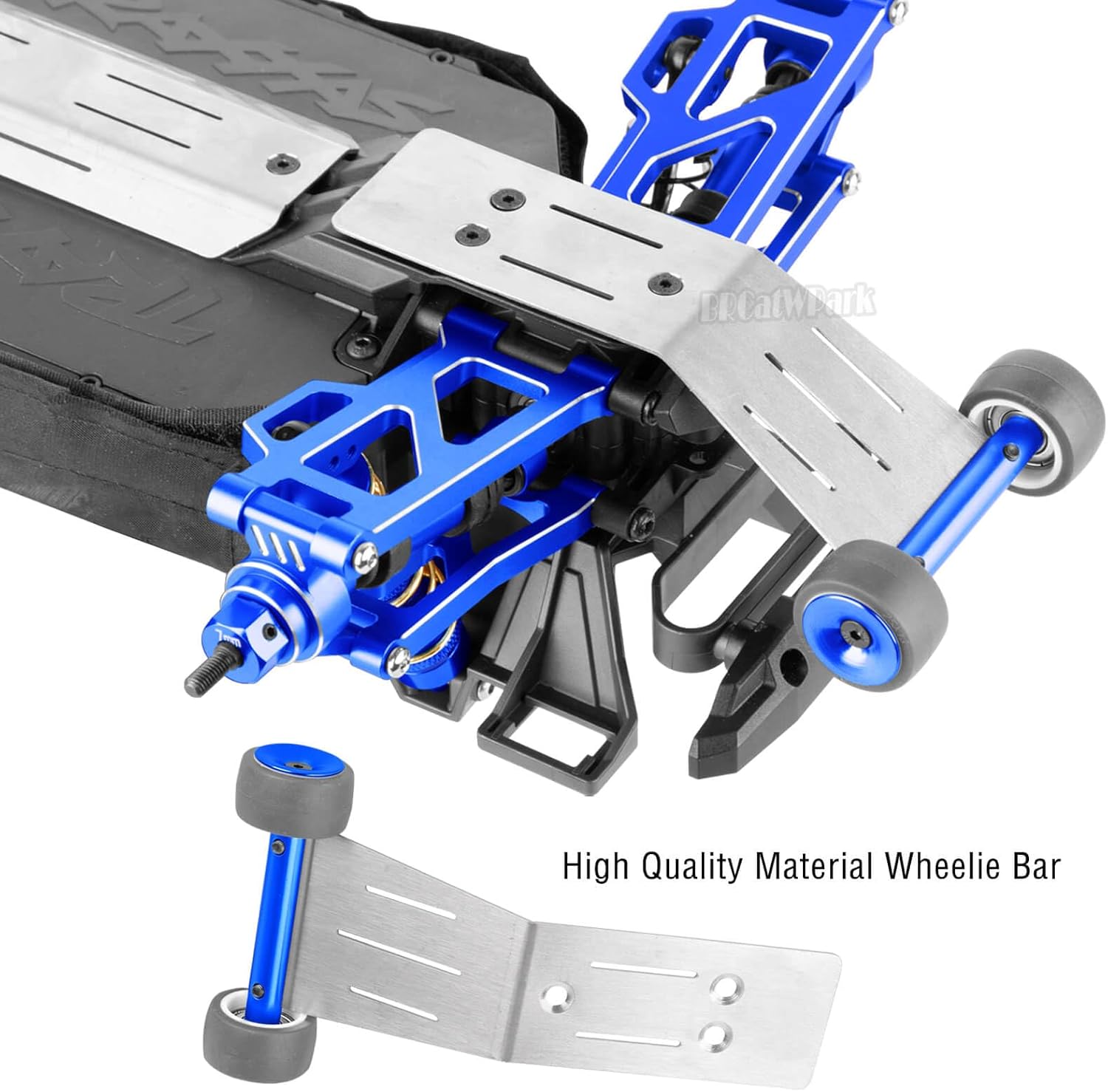RC Upgrades Part for 1/16 Mini Maxx(#107154-1),Shocks,Dust Resist Cover,Controller Mount Plate,Drive Shaft,Wheelie Bar,Chassis,Arm,Caster/Steering Block,Stub Axle Carriers,Links,Navy Blue