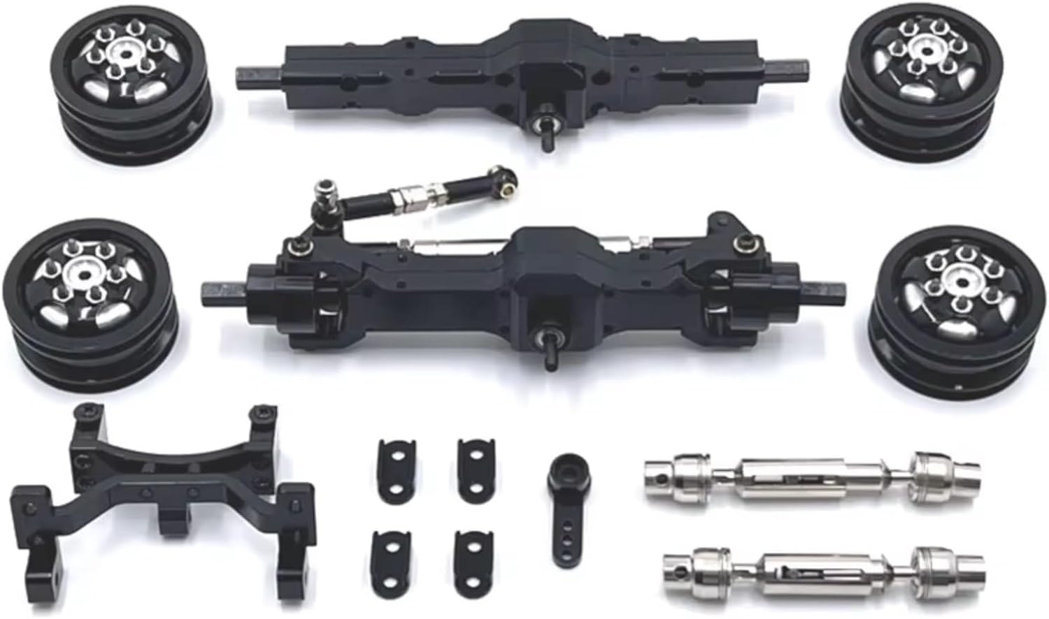 Parts For WPL C74 1/10 Metal Axle Servo For Seat Wheel Hub Drive Shaft RC Car Upgrade Accessories Parts(Black)