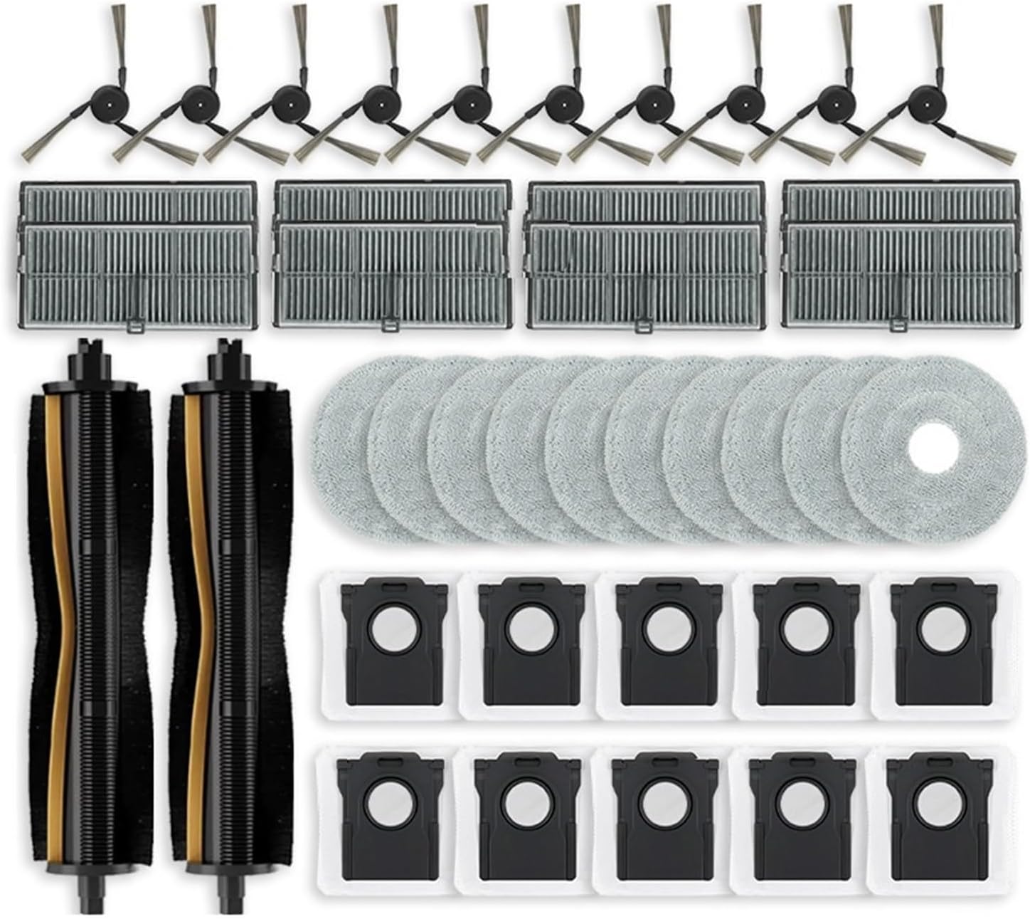 Compatible Compatible With Mova P50 Pro Ultra, Mova P10 Pro Ultra, MOVA P10 Ultra Accessories Tricut Brush Hepa Filter Mop Cloth Dust Bag(Red)