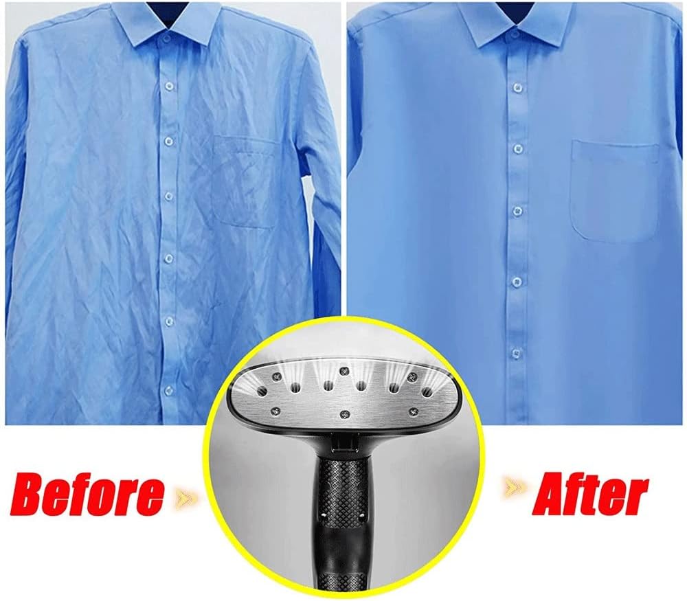 Clothes Professional Vertical Garment Steamer Double Pole Stretchable with 70-Ounce Water Tank Built-in Ironing Board and Garment Hanger Household 1800W Small Iron Handheld Ironing