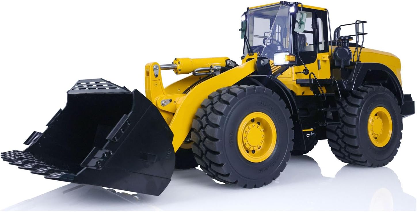 TOUCAN RC HOBBY 2Speed Metal 1/14 RC Hydraulic Loader WA480 Heavy Construction Machine Differential Lock Quick Coupler Fork Light Sound ST8 for Ages 14+