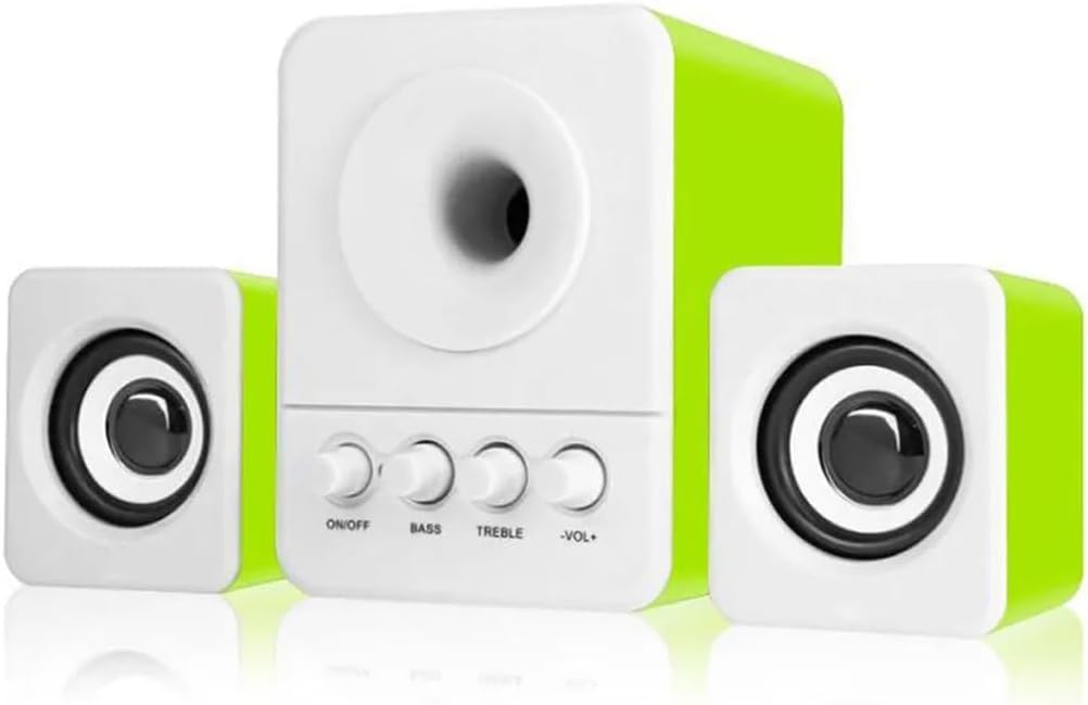 JSEIAJB Desktop Mini Speakers Subwoofer 2.1 Stereo Bass Speaker Support U Disk Notebook Music Player Bass Loudspeaker(D)