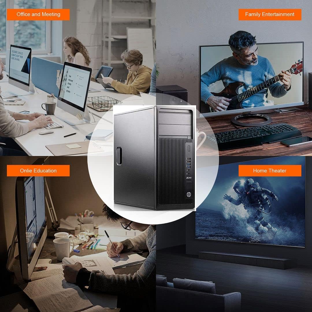 HP Tower Computers PC Workstation Z240,i5 Desktop,32GB Ram,1TB SSD + 2TB HDD,AX210 Built-in WiFi 6E,Windows 11,HDMI,DVI,DP,DVD,NVIDIA GT 1030 2GB,Wireless K&M +TJJ PAD (Renewed)