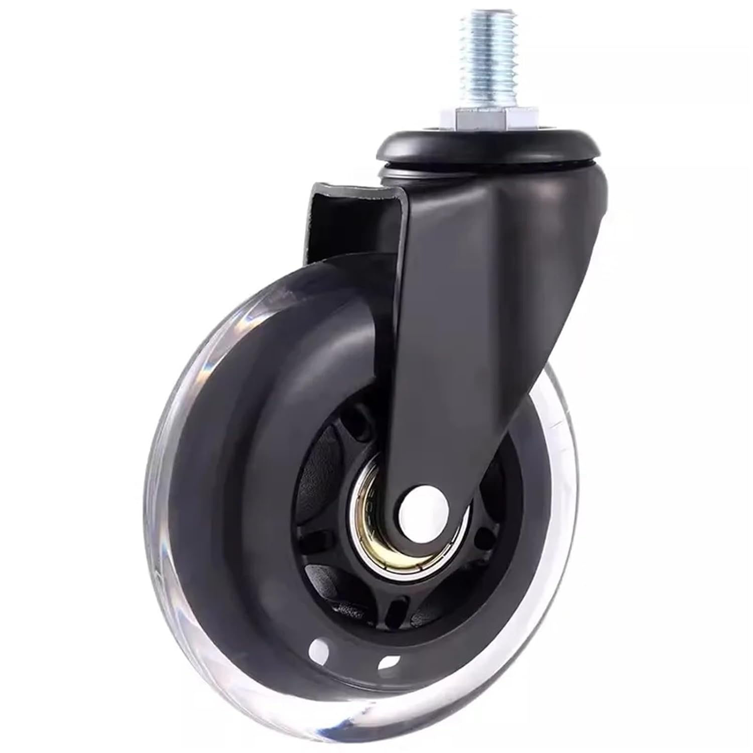 5Pcs 3 Inch M8/M10 Pu Screw Roller Ice Wheel Electrophoresis Entertainment Equipment Scooter(M8x15mm)