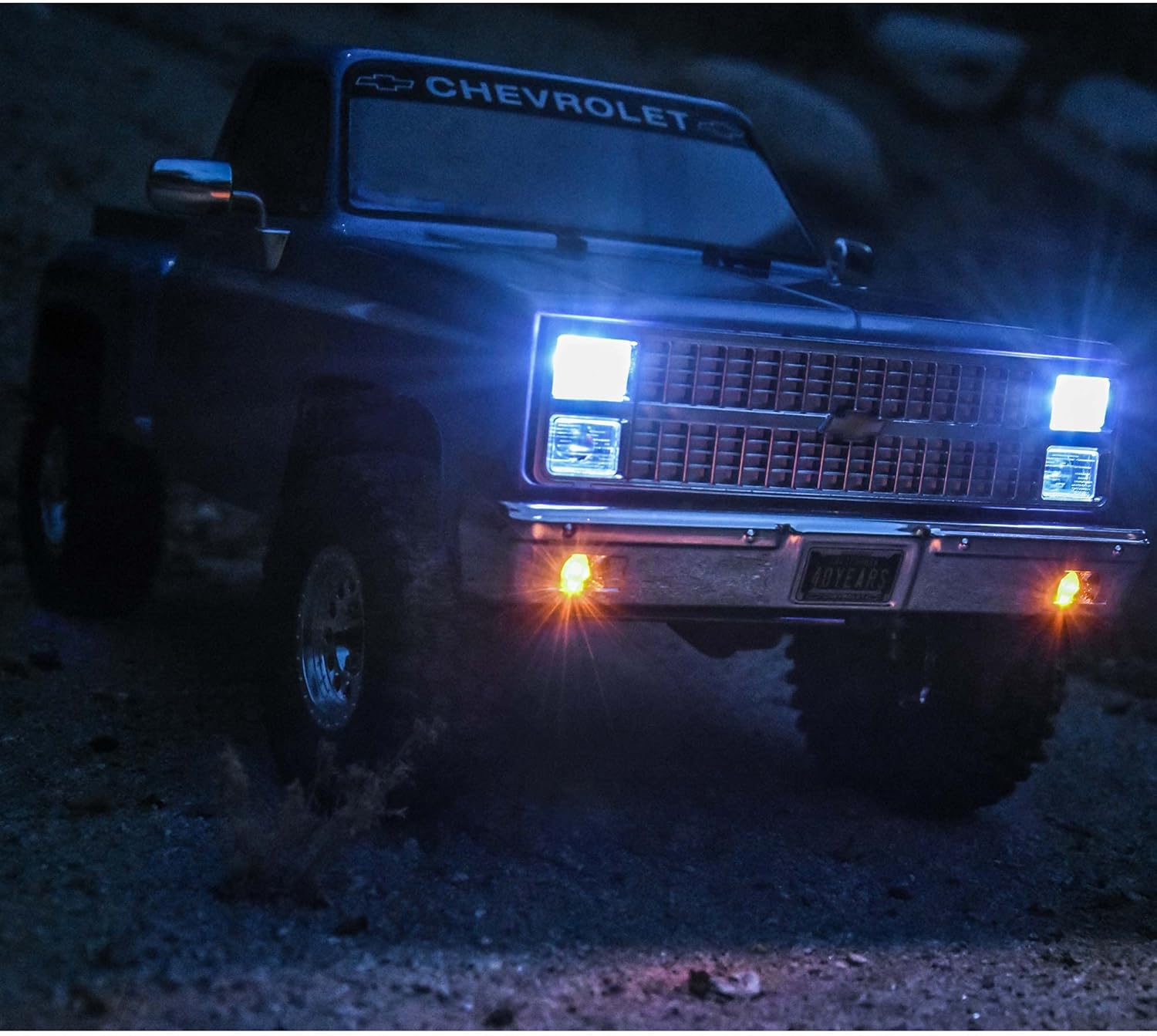 Axial RC Truck 1/10 SCX10 III Pro-Line 1982 Chevy K10 4WD Rock Crawler Brushed RTR (Battery and Charger Not Included), AXI03029, Blue