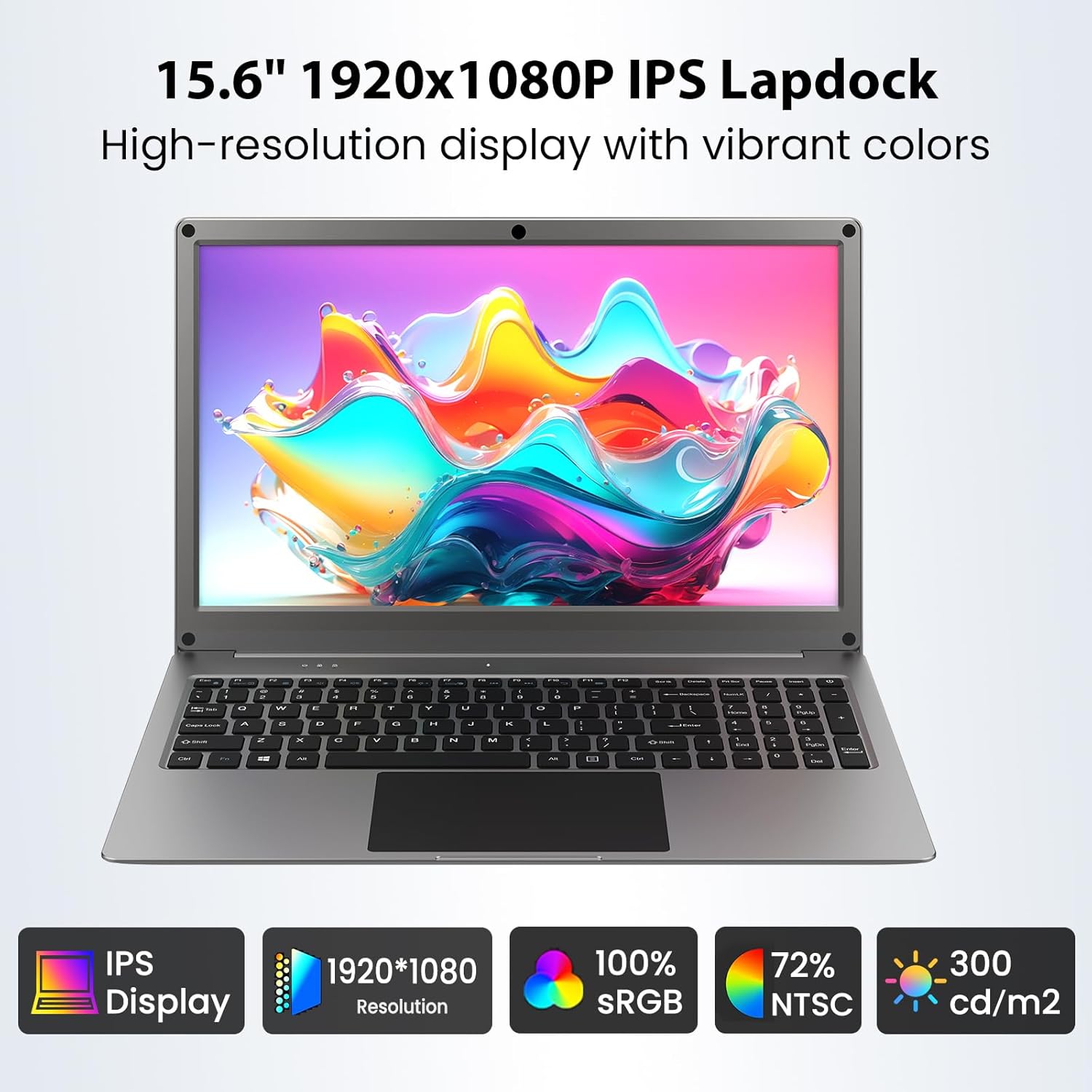 ELECROW 15.6 Inch Portable Monitor with Keyboard, Lapdock Display with Built-in Battery & RPi5 Adapter, 1080P FHD IPS USB C Computer Monitors Compatible with Raspberry Pi, PC, Phone, Mac, Game Console