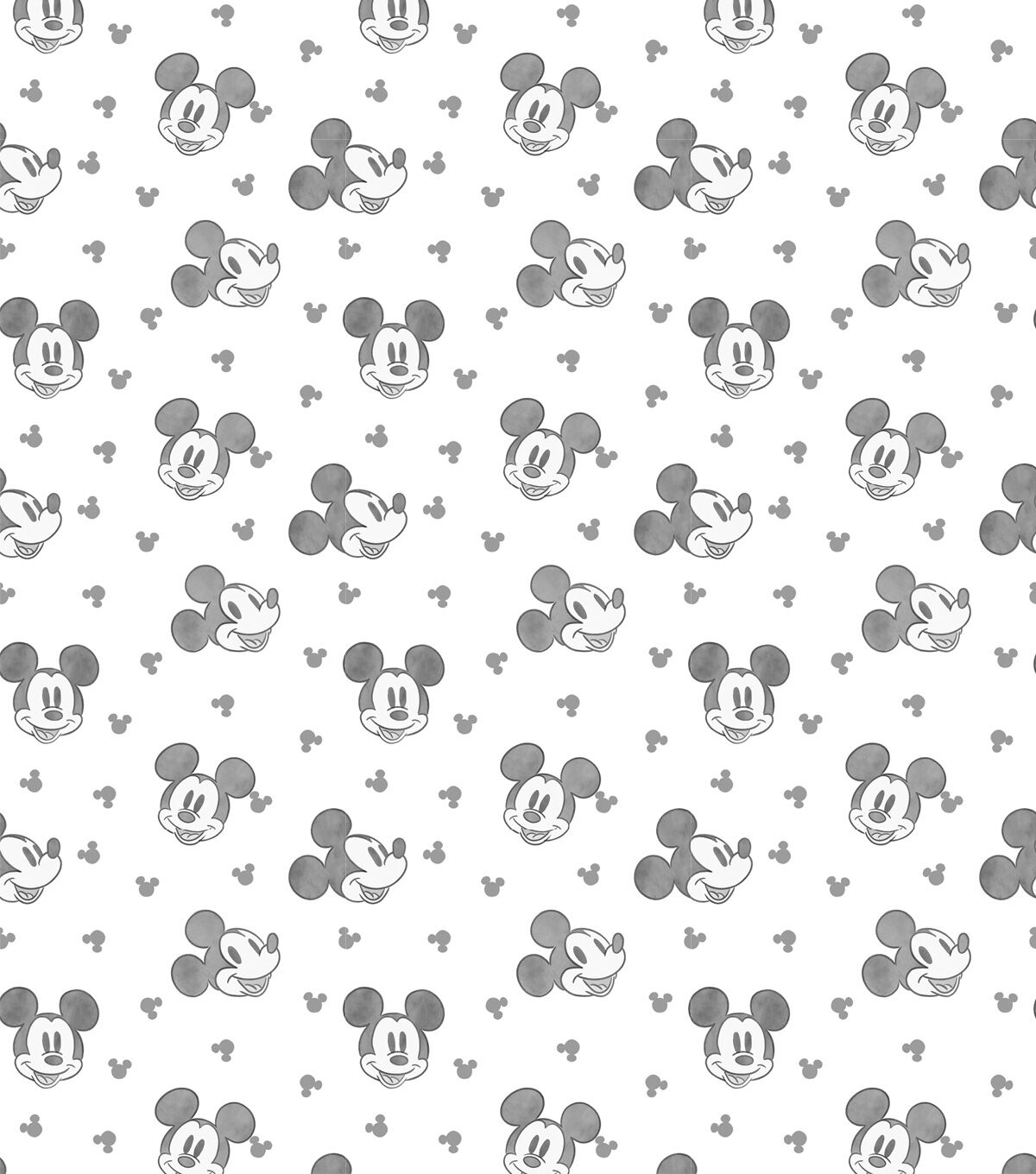 Mickey Drawn Name Toss Disney Flannel Fabric