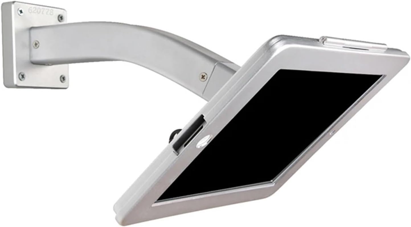 9.7 Inch Desktop Mount Countertop Locking Mount Anti-Theft Stand Monitor with Lock Metal Frame Bracket(Black)