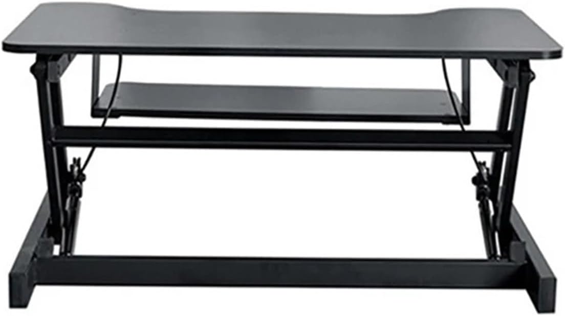 Height Adjustable Sit-Stand Desk Lift Foldable Note Stand with Keyboard Tray Notebook/Monitor Stand