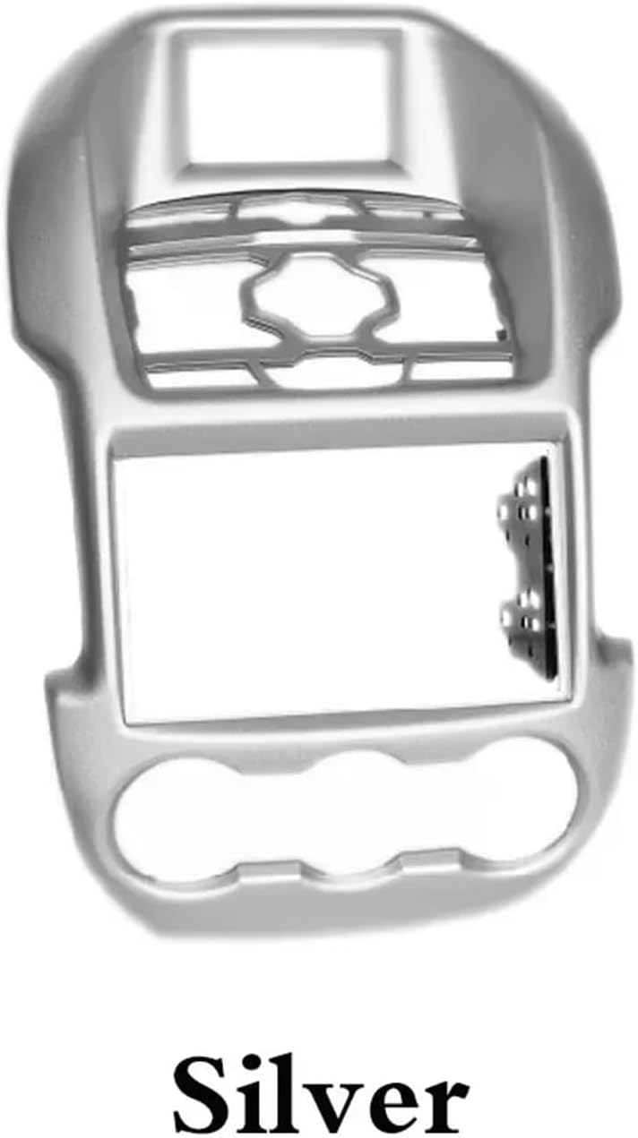Double Din Compatible with Ranger 2011+ Luxury Stereo Panel CD Frame DVD Dash Mounting Installation Trim Kit Frame DashboardBezel(Silver)