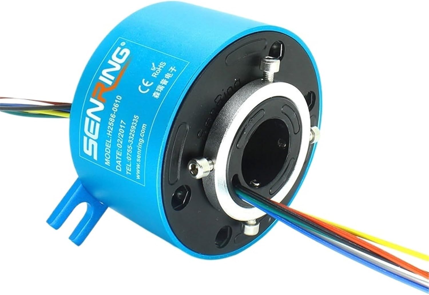 Through Hole Slip Ring 25.4mm Inner Diameter 86mm OD Size 2/3/4/6 Wires 2A/5A/10A Current Routing Hydraulic Or Pneumatic(25.4X86mm 4CH 10A)