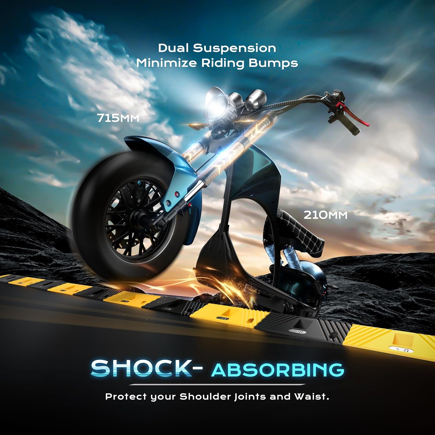 eAhora [2025 Upgraded] M1P 2000W 37MPH Electric Motorcycle for Adults,60V 30Ah Large Battery 40 Miles Long Range Electric Motorcycle Full Suspension Street Legal Adult Electric Motorcycle