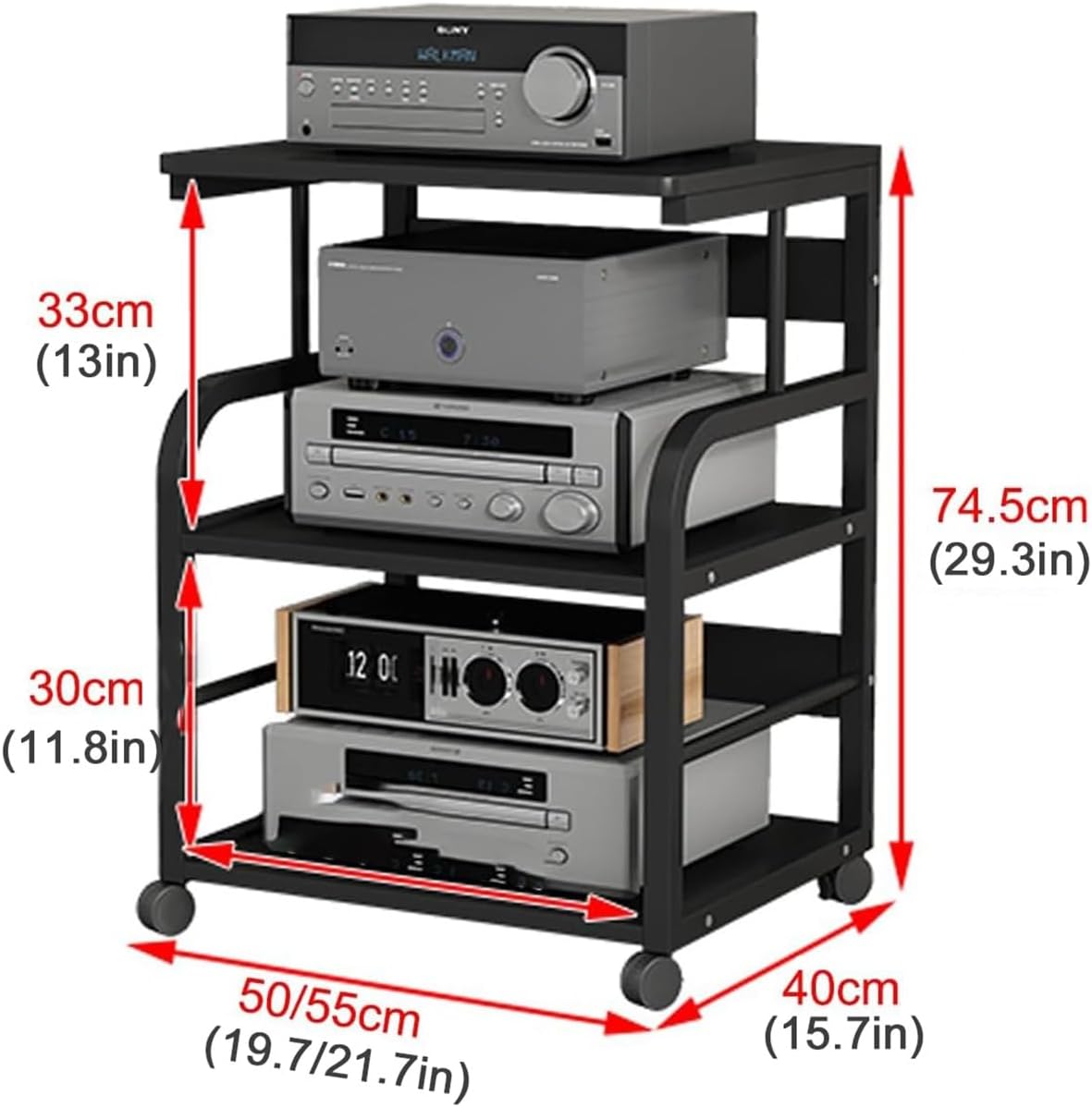 Movable AV Media Stand