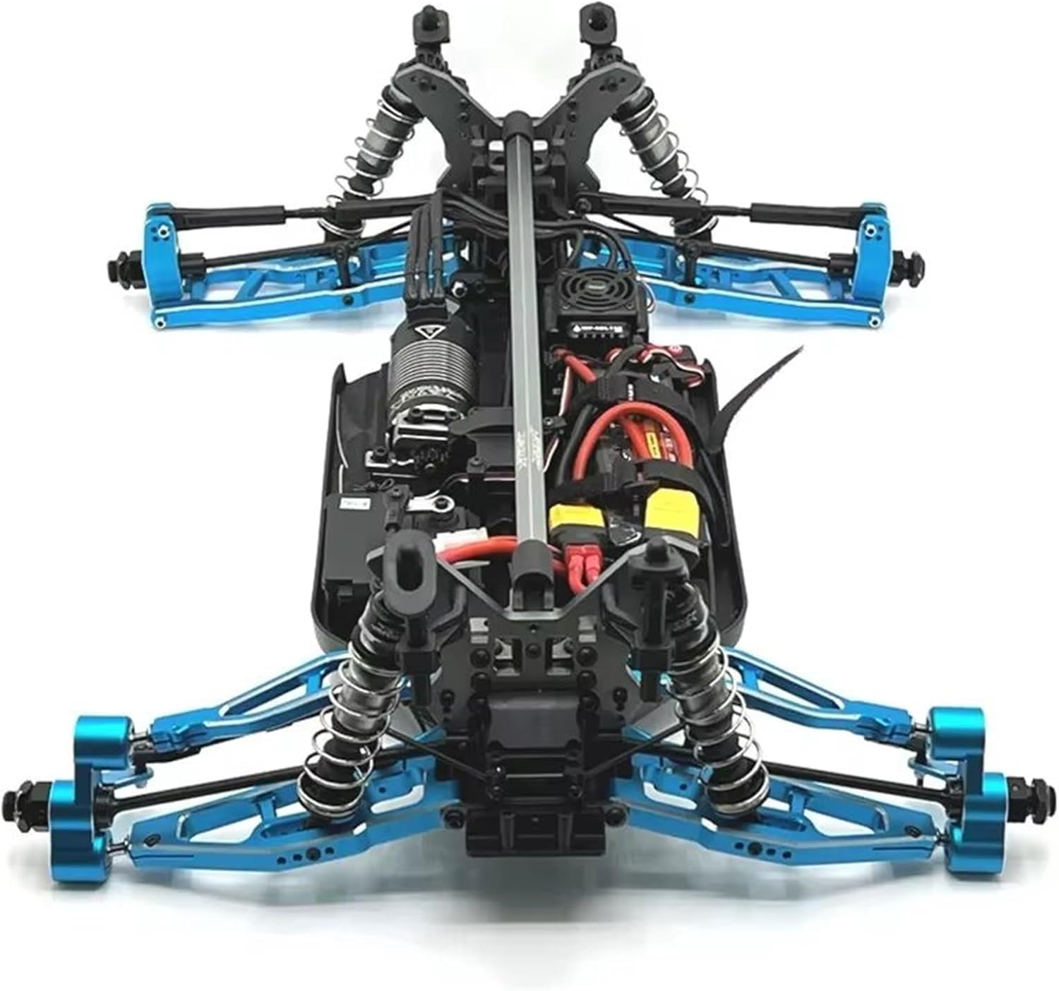 Compatible with FS for Tank for Cheetah for Shark 1/8 RC Car Metal Upgrade for Swing Arm Steering Cup Rear Axle for Seat Assembly Par RC Accessories(Blue)