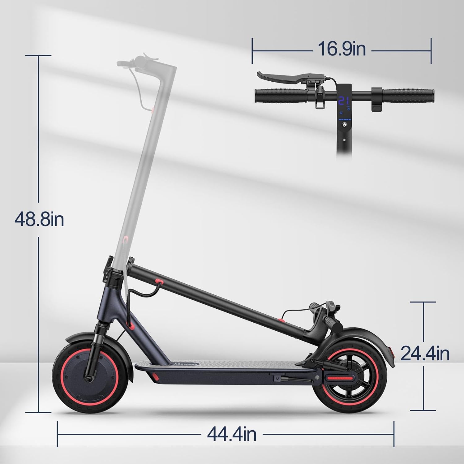 Electric Scooter, 19/22Mph, 8.5