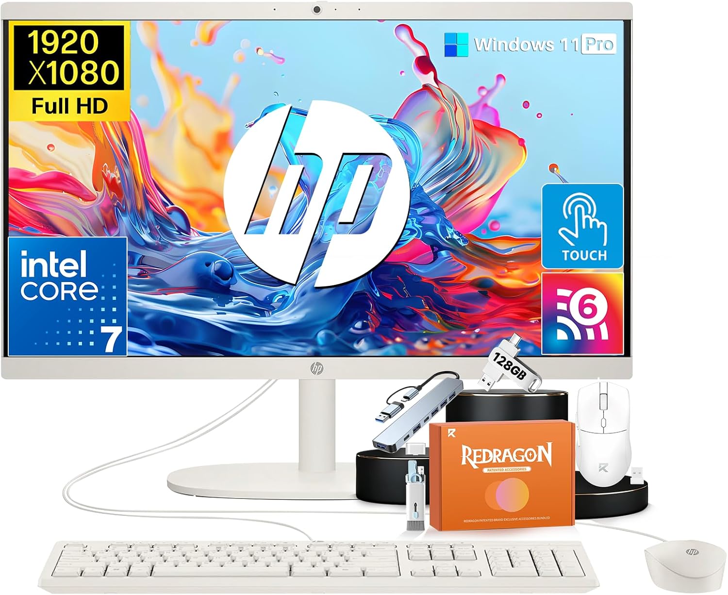 HP All in One Desktop Computer, Windows 11 Pro, 27