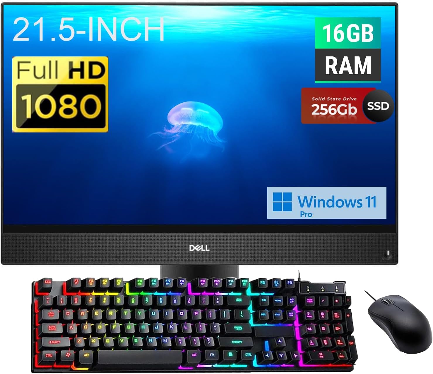 Dell Optiplex 5270 All-in-One Desktop Computer, 21.5