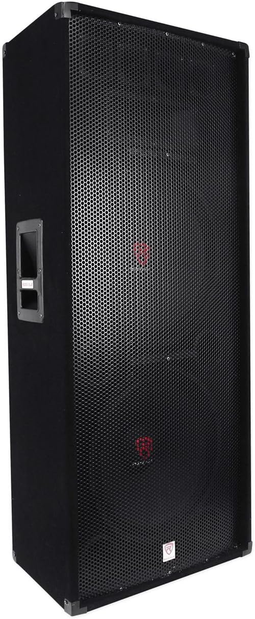 Rockville RSG15.28 Dual 15” 3000W Peak/1500W RMS 3-Way Passive PA Speaker 8-Ohm, High Power, Durable Build, Clear Audio, for DJs and Live Events