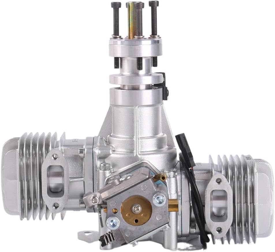 DLE 40CC Twin Cylinder Petrol Engine For RC Airplane Side Exhaust Cold Hand Start Natural Wind Compatible With RC Airplane Models Drone Models UAV Models DLE