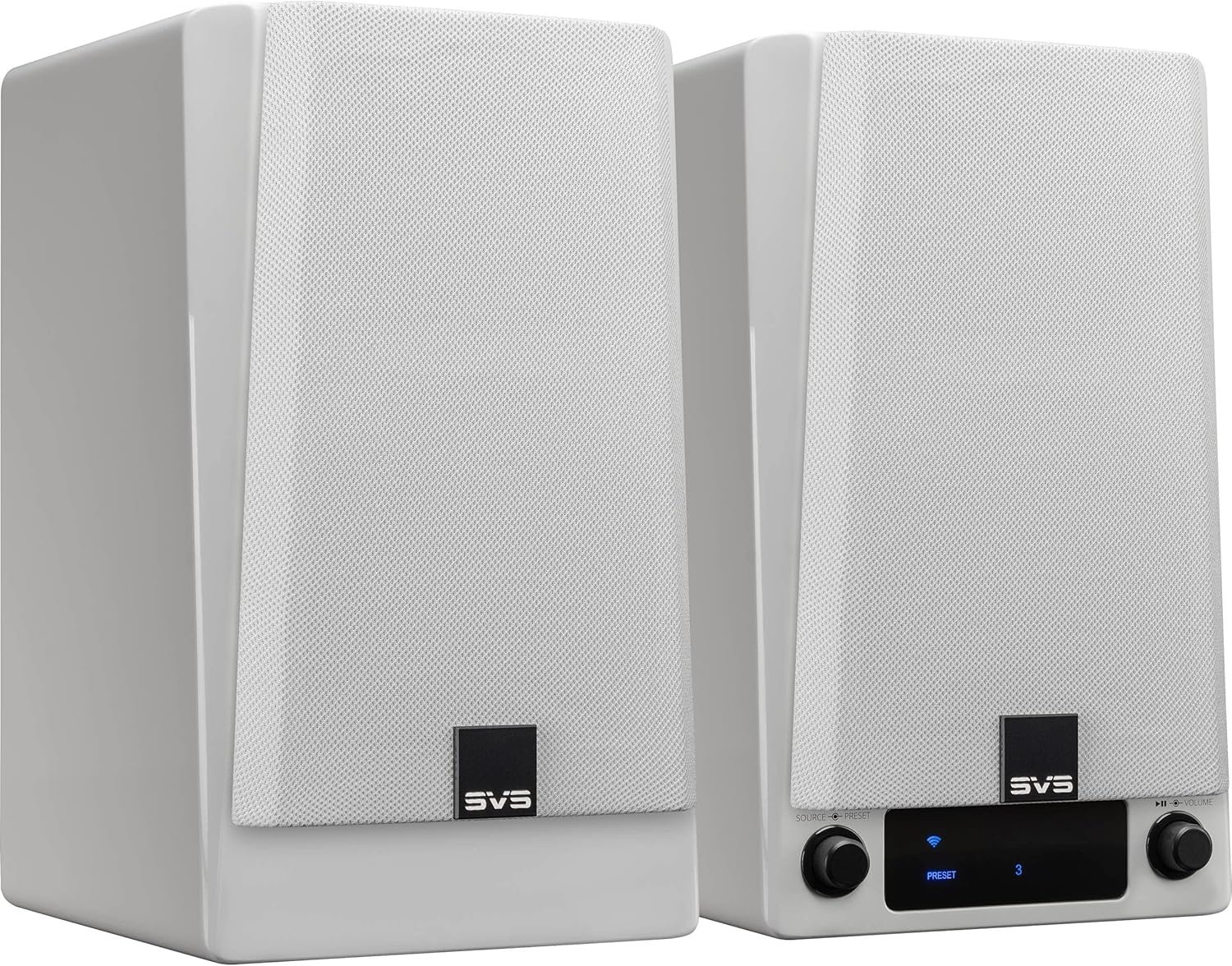 SVS Prime Wireless Pro Powered Speaker System with Chromecast and Airplay 2 - Pair (Piano Gloss White)