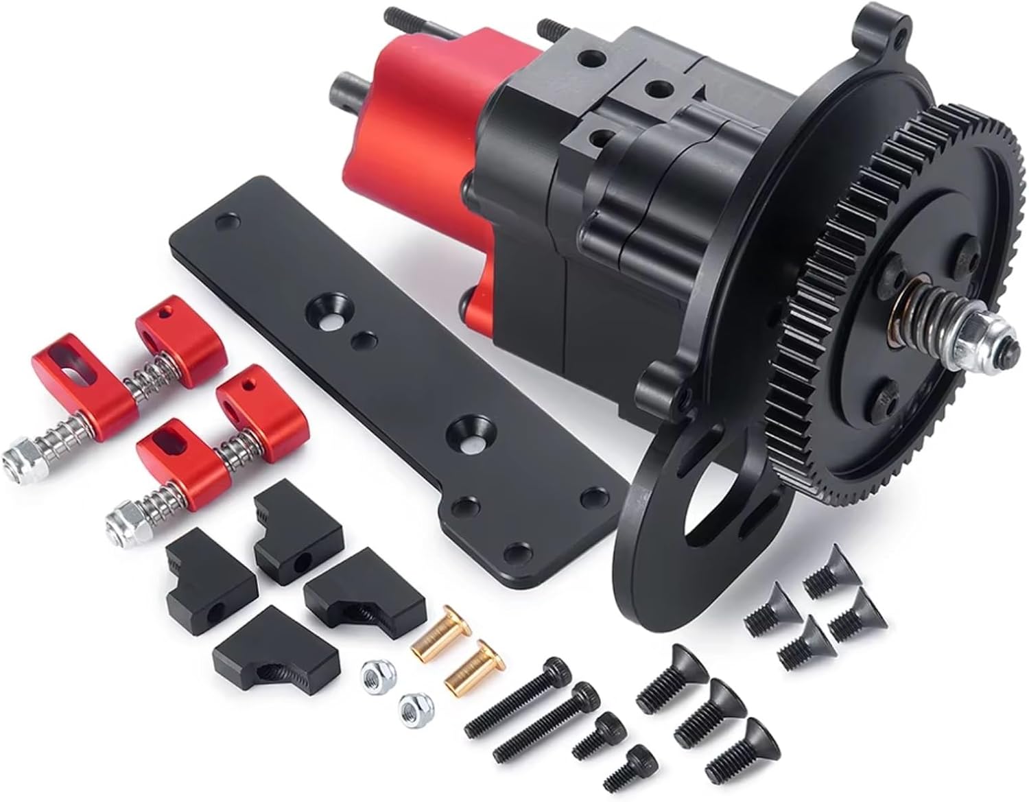 RC Gearboxes For Axial For SCX10 1/10 Metal 2 Speeds Gearbox Breaking Dig Transmission Transfer Case RC Crawler Car Upgrade Parts