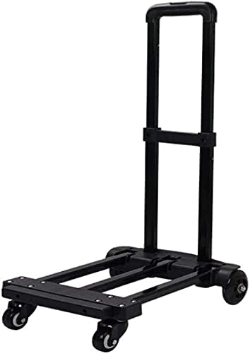 Collapsible Wagon Cart with Wheels Foldable Folding Wagons Carts Silent Universal Wheels,Shopping Cart Trolley Folding with Rotating Wheel Trolley Portable Shopping Cart Utility Company Home