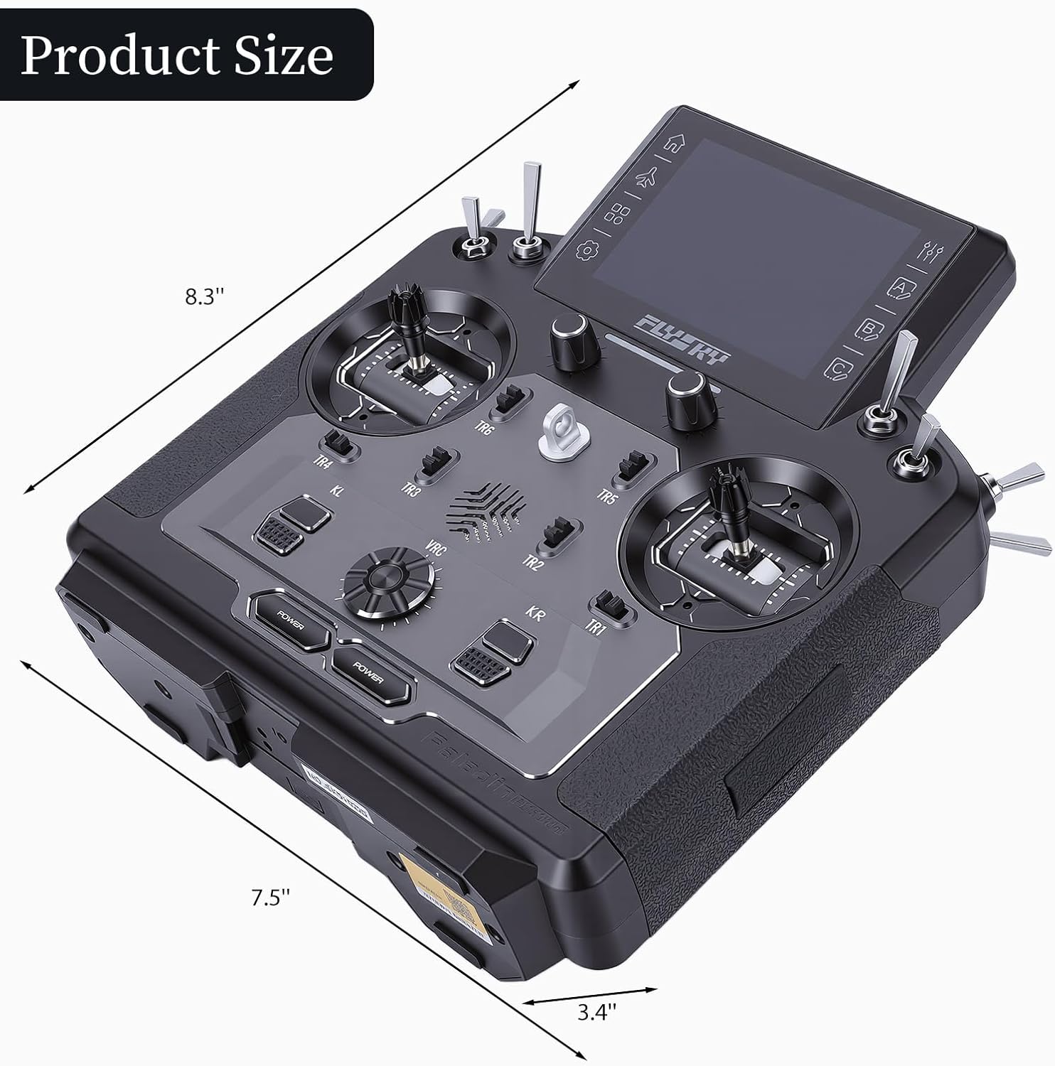 18 Channel RC Radio Controller with 3.5 Inch Touchscreen, Dual Antenna Transmitter Receiver for Drone Helicopter Car Boat