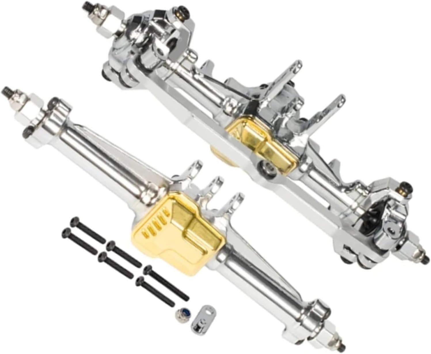 RC Vehicle Axles Compatible with for traxxas for TRX4-M 1/18 RC Crawler Car Aluminum Alloy Front Rear Axle Set RC Car Modified Pieces Upgrade Accessories(Color1)