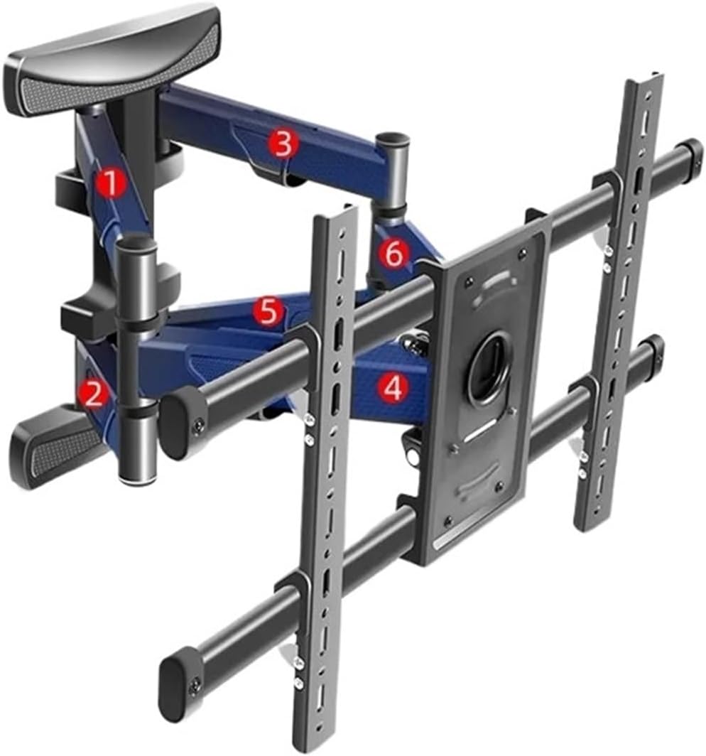 37-80 Inch 6 Arm Plasma TV Wall Mount Full Motion Tilt Bracket Frame Swivel Bracket for TV Storage Box DYQ8