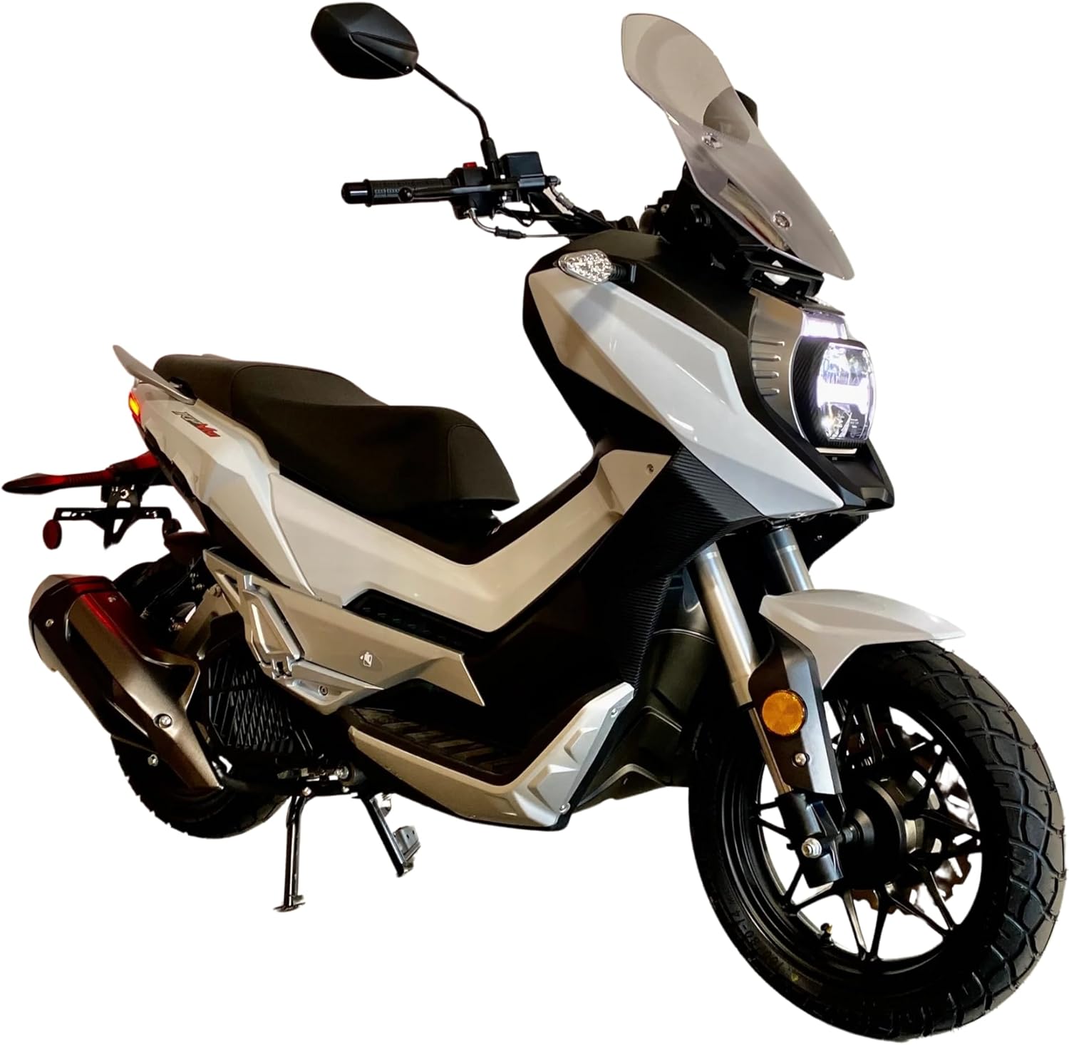 Lifan KPV 150 | 150cc Adventure Scooter | Fuel-Injected | Liquid-Cooled | Automatic CVT | 98 MPG | Front & Rear Disk Brakes | USB Port | Gas EFI ADV Scooter | Street Legal Delivery Moped with Storage