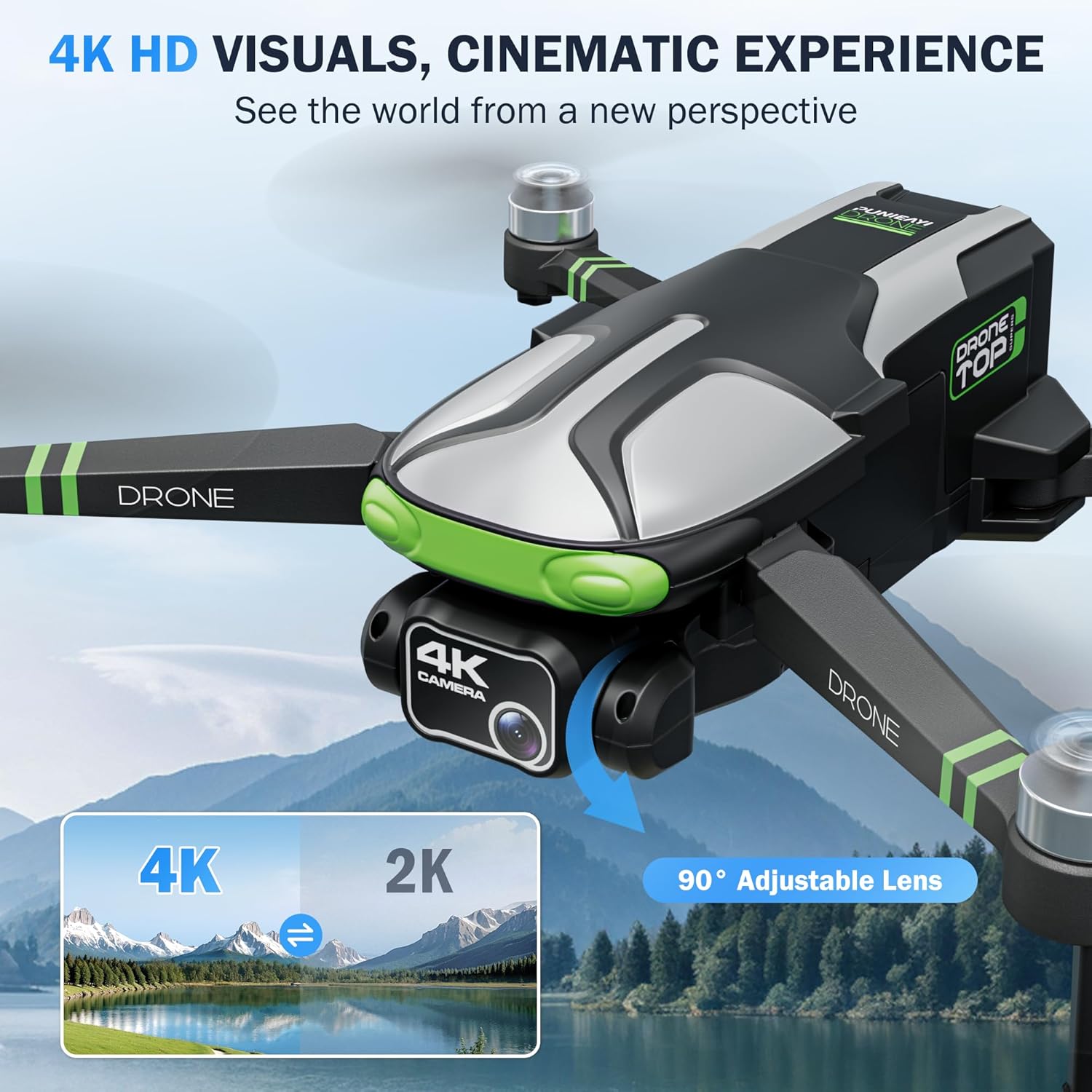 GPS Drones with Camera for Adults 4K, 100-Min Flight Time, 5.7