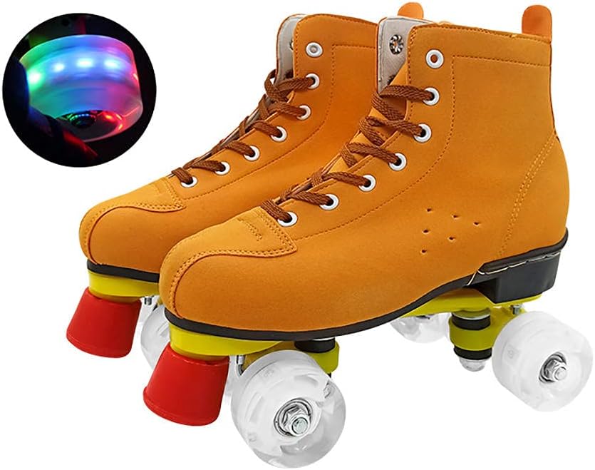 Quad Roller Skate Women's Skates Adult/Men and Women Universal Outdoor Classic Roller Skates with a glutinous Wheel is The Best Gift for Beginners