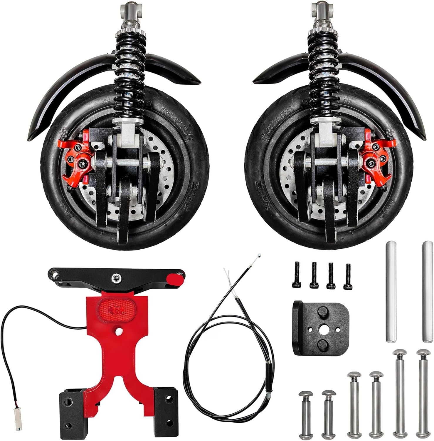 X3 Three Wheels Conversion Compatible WithXiaomi 1s M365/pro1/pro2/mi3 Electric Scooter Upgrade Kit Refit DIY Parts(X3 Red)