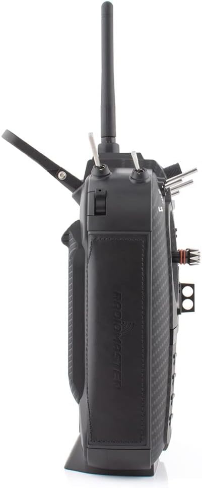 RotorLogic RadioMaster TX16S Mark II MAX Edition 2.4GHz 16 Channel EdgeTX OpenTX Radio Transmitter Leather Grips CNC Finished Components Mode 2 (Carbon Black, ELRS w/ AG01)