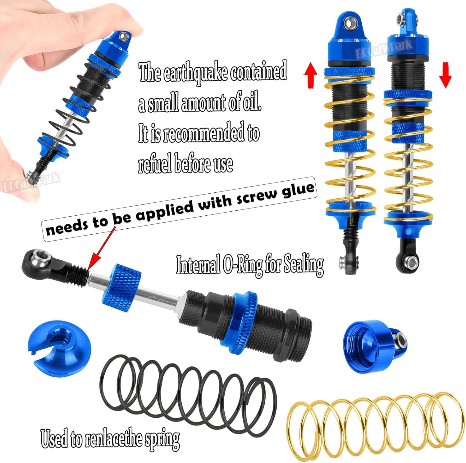 RC Upgrades Part for 1/16 Mini Maxx(#107154-1),Shocks,Dust Resist Cover,Controller Mount Plate,Drive Shaft,Wheelie Bar,Chassis,Arm,Caster/Steering Block,Stub Axle Carriers,Links,Navy Blue