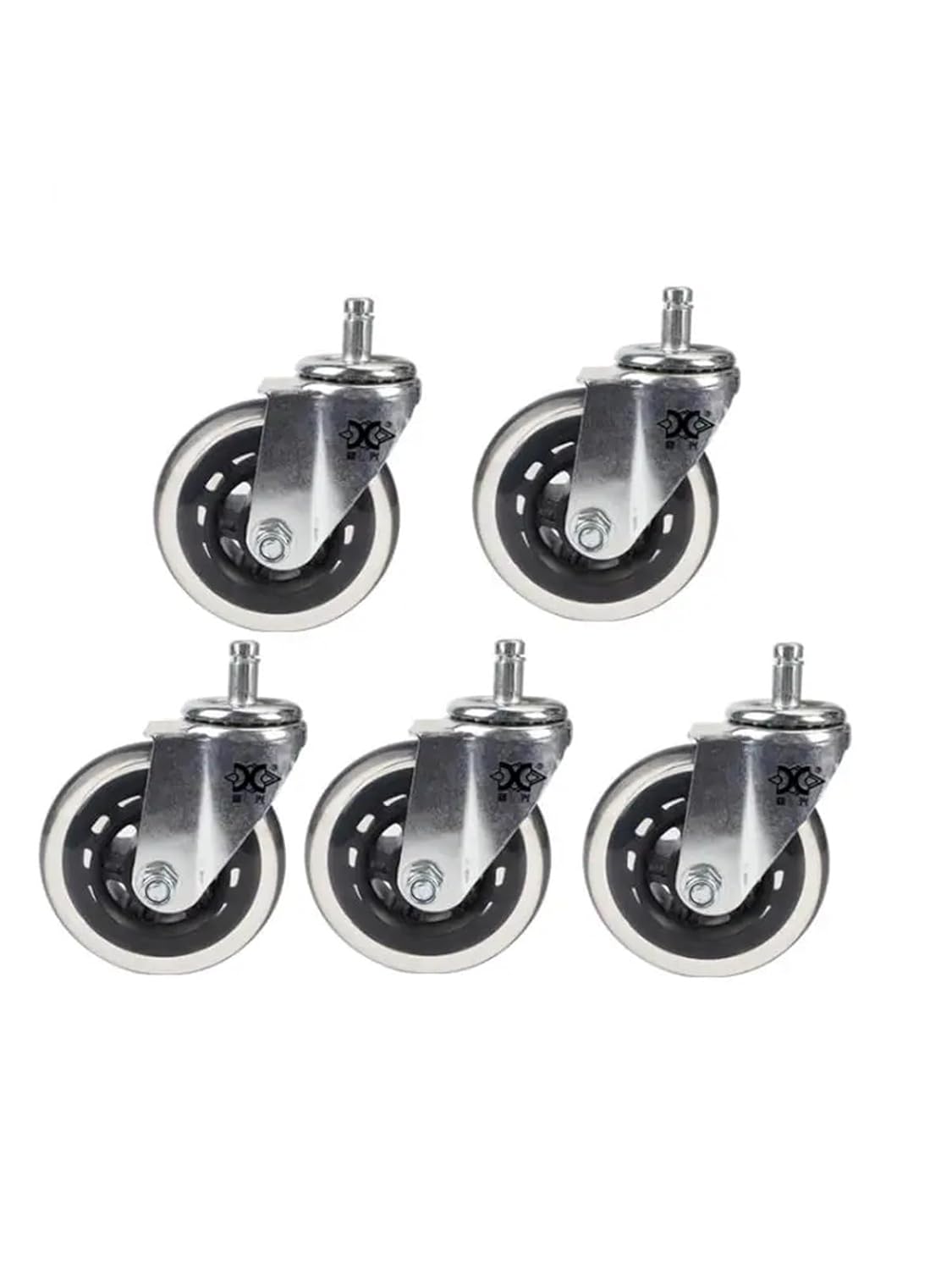 5 Pcs/Lot 4-inch Pu Iron Line Circlip M11 Galvanized Roller Skating Wheel Entertainment Equipment Scooter Twist