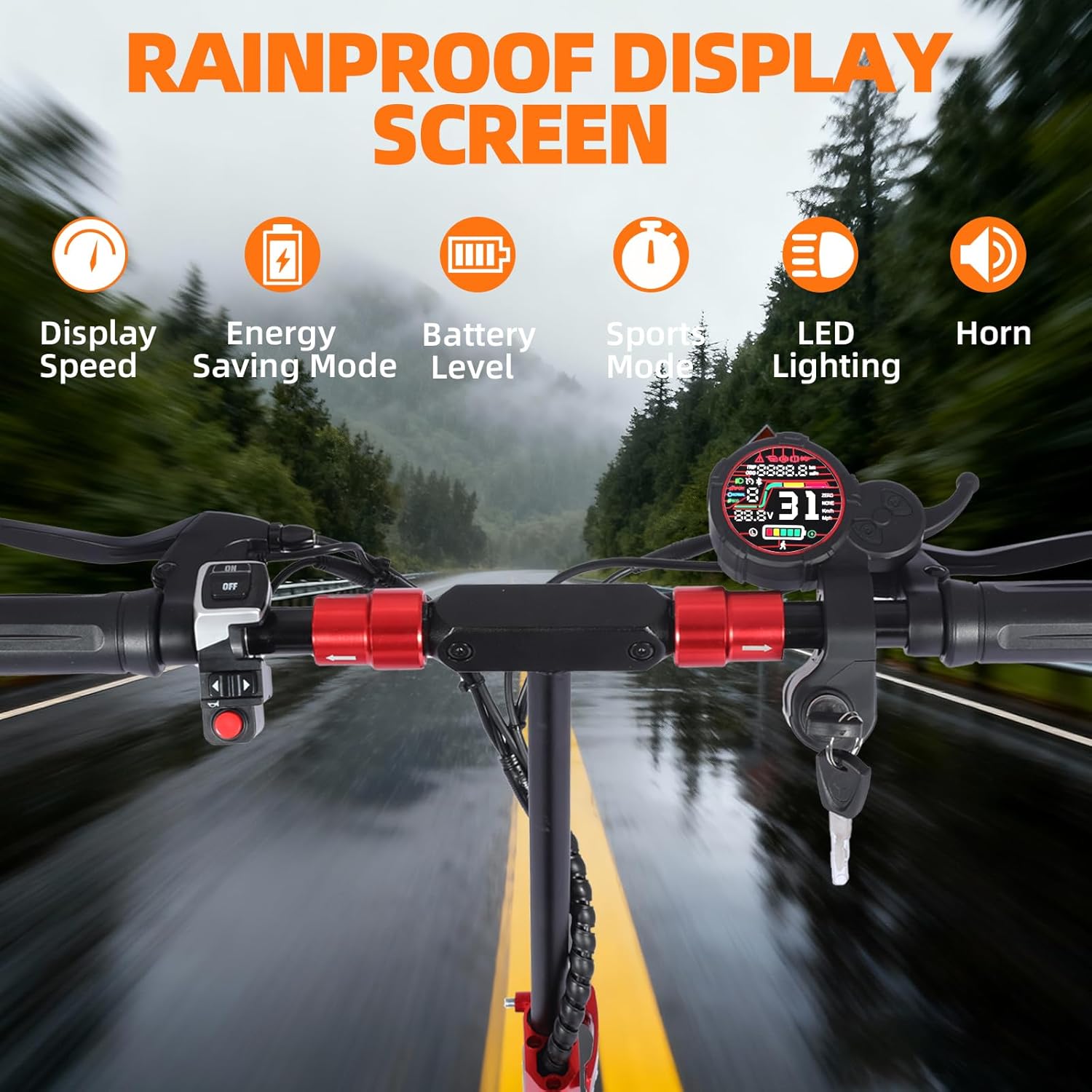 Ultimate Electric Scooter for Adults 1200W/1600W Motor 34 Mph Top Speed with Miles Long Range Features Dual Braking Cruise Control Dual Suspension Foldable E Scooter with Smart LCD