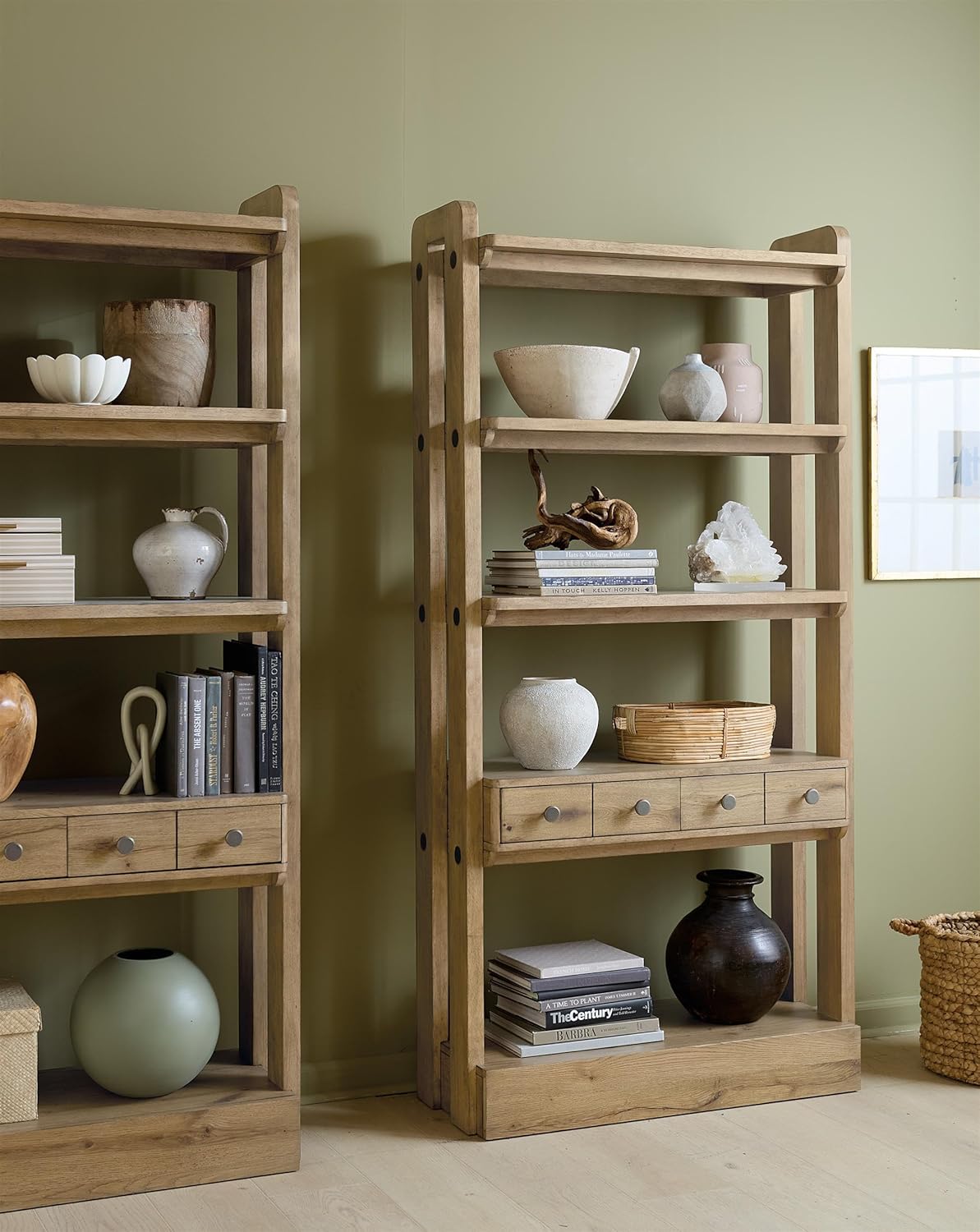 Hooker Kalamazoo Bookcase in Natural Wood Finish Furnishings
