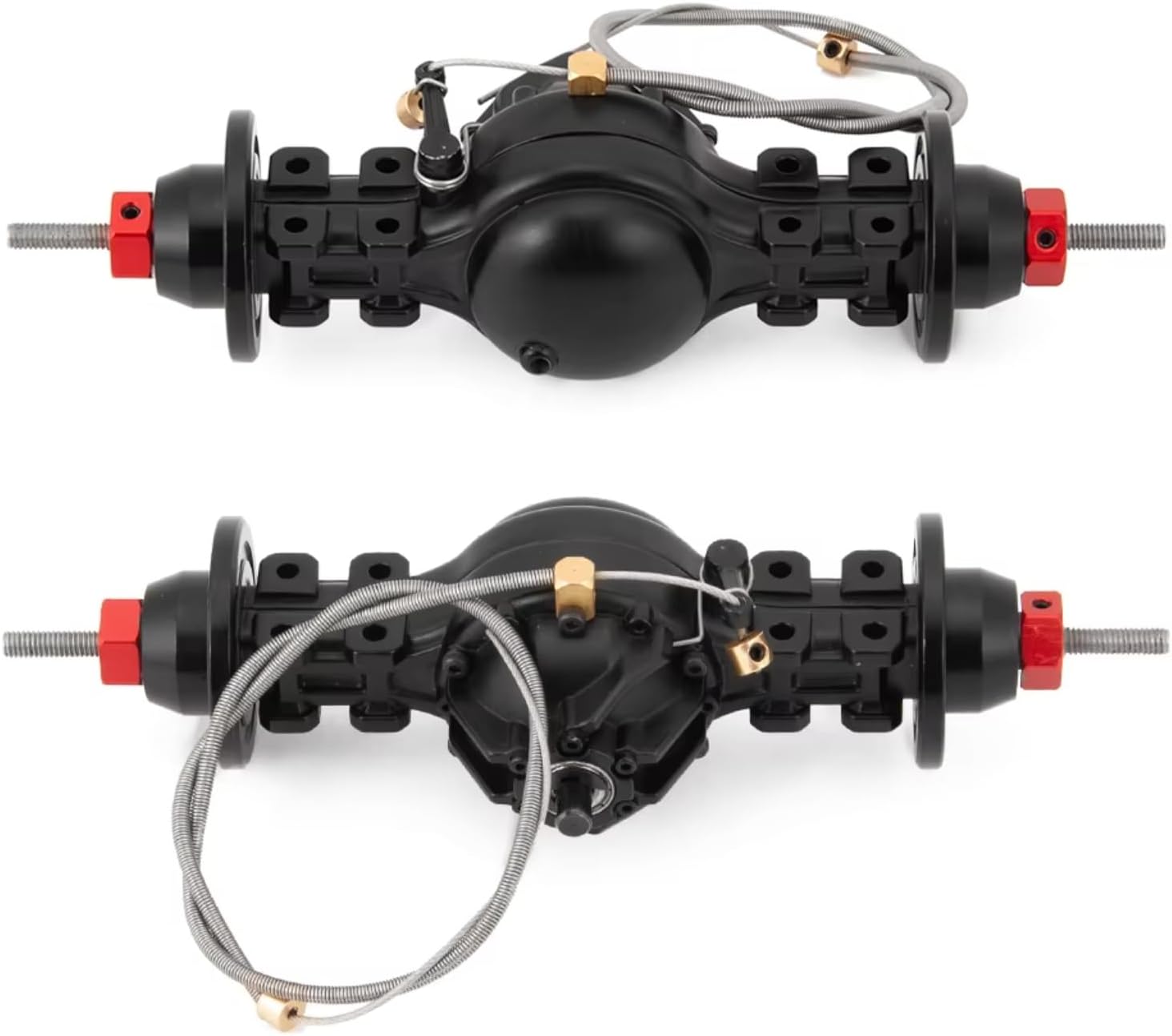 Rc Front Rear Axle for Tamiya 1/14 RC Car Trailer Tractor Tow Drag Truck Upgrade Accessories Part CNC Metal Alloy Front Rear Axle Differential(Front and Rear)