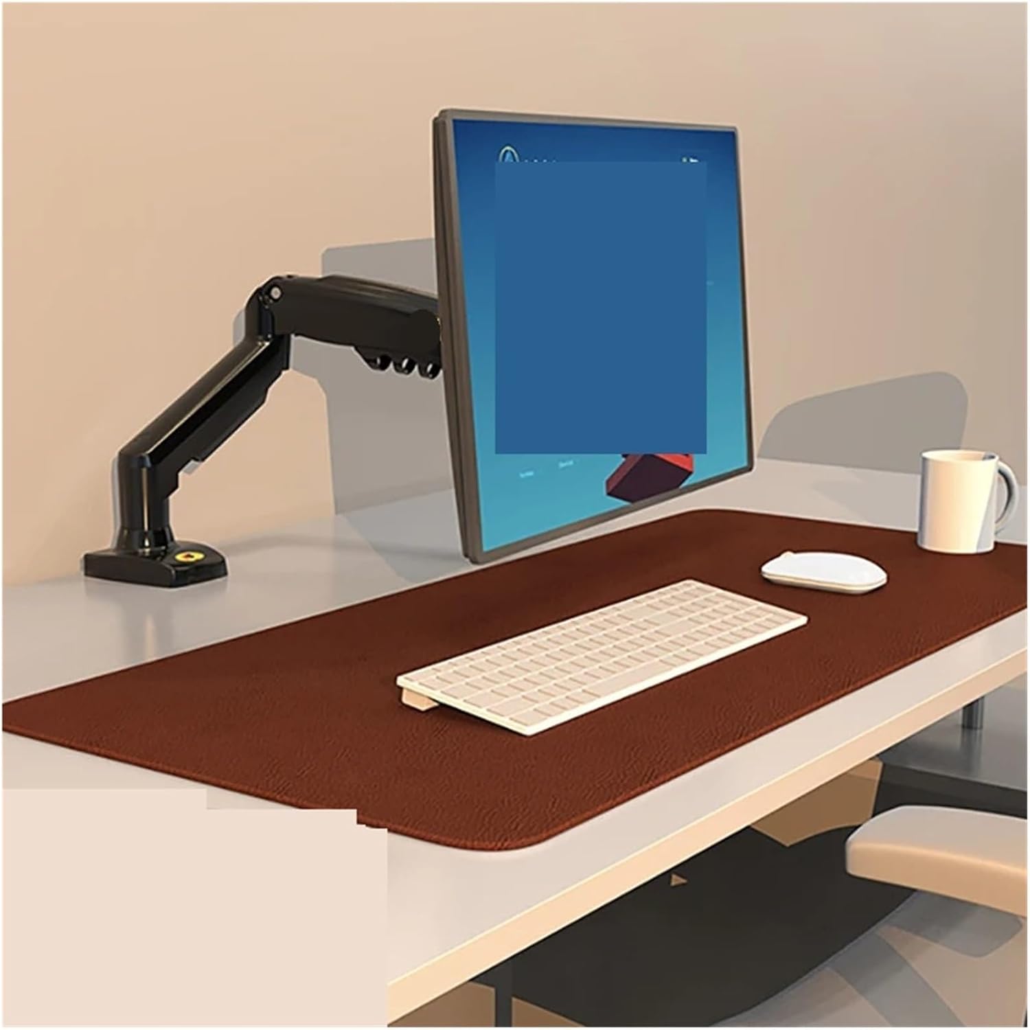 Single Monitor Stand 17-30 Inch, 9 kg per Screen Computer Desk Mounting Bracket Adjustable Gas Spring Extendable Monitor Stand