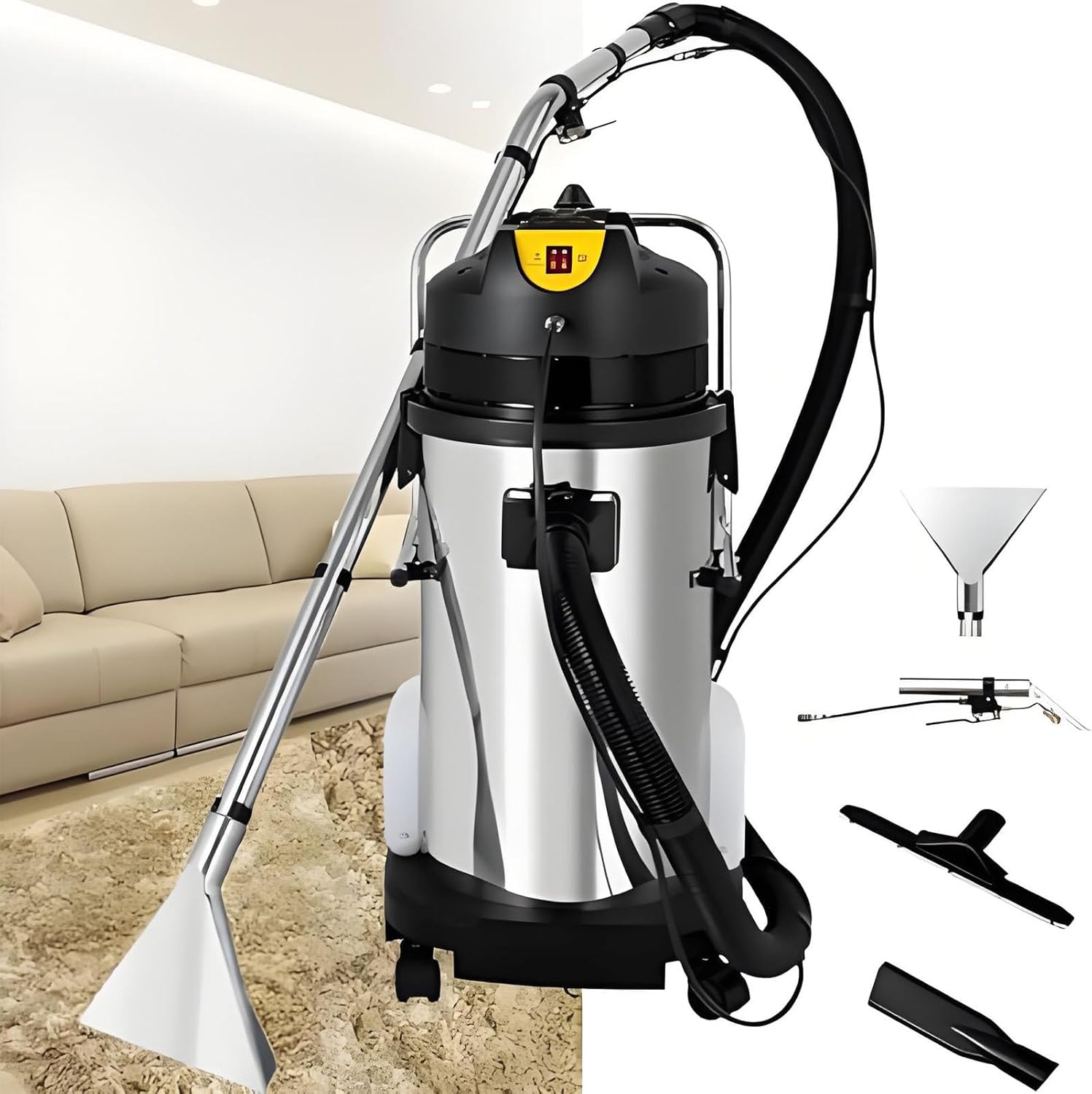Zocxielr Professional Carpet Cleaning Machine,Carpet Cleaner Machine Multifunction,Wet Dry Cleaning,Heavy Duty Dust Extractor (40L/10.56gal)