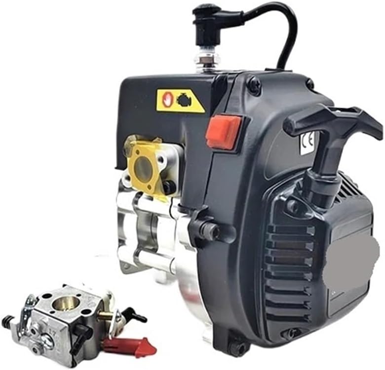 Rc Car Gas 4 Bolt 38cc Engine (with 1191 Carburetor &CNC Cylinder Case) Compatible For 1/5 HPI ROVAN ROFUN BAJA/Losi 5ive T GoPed RedCat AEVHBAMXN