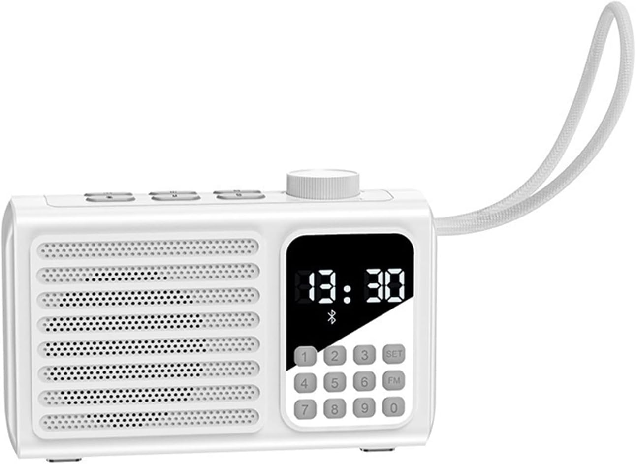 KUYBTU WiFi Internet Radio Speaker Portable Small Mini Walkman Player Card-White- Version