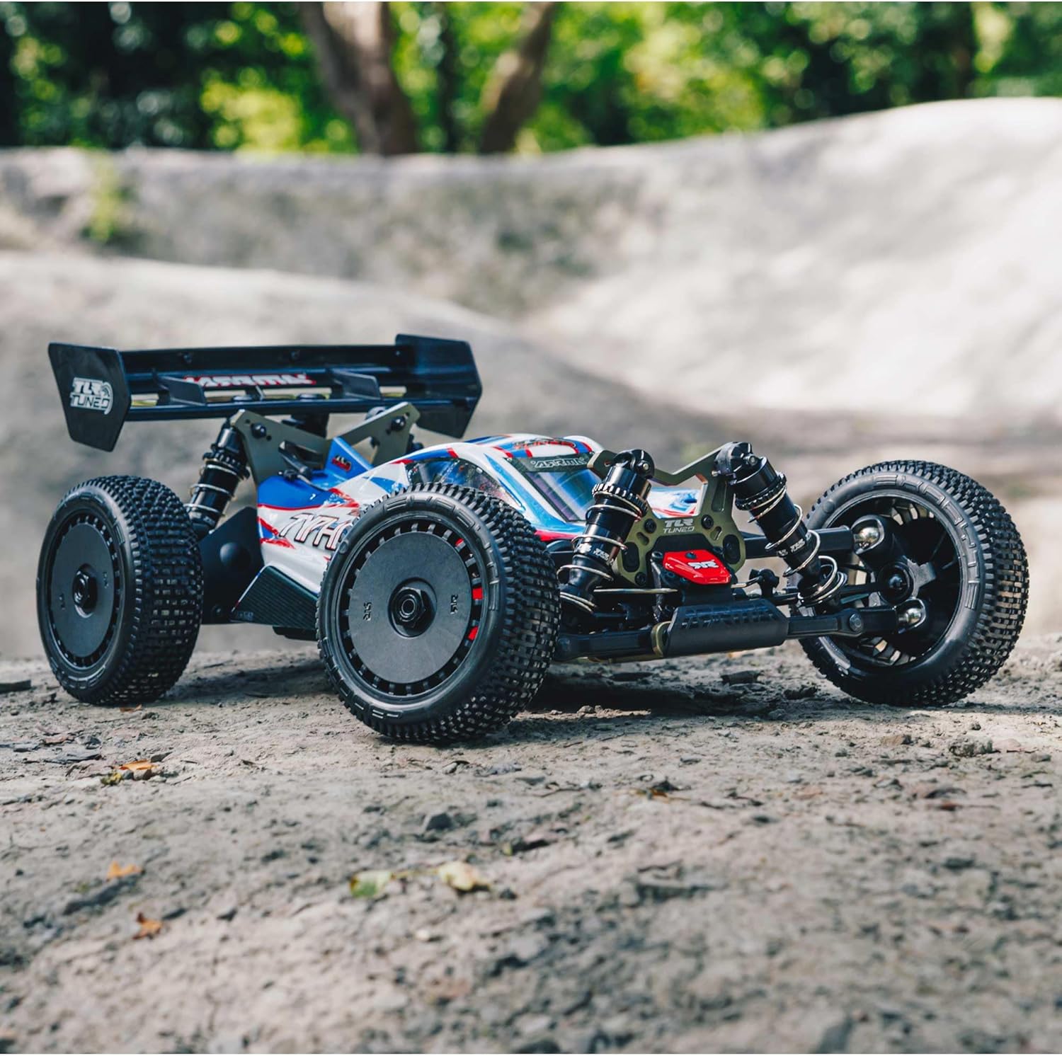 ARRMA RC Car 1/8 TLR Tuned Typhon 6S 4WD BLX Buggy RTR (Battery and Charger Not Included), Red/Blue, ARA8406, Cars, Electric Kit Other