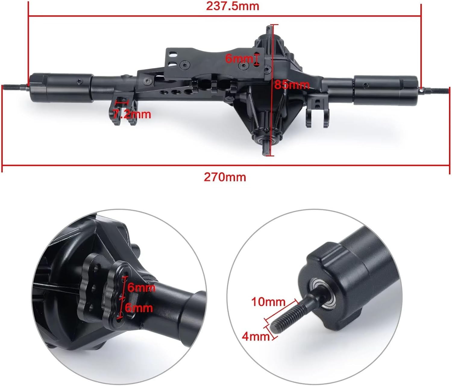 RC Car Upgrade Parts Compatible with Axial for Wraith 90018 90020 Aluminum Axle Upgrade Parts RC Car Middle Axle for 1/10 RC Crawler for Rock